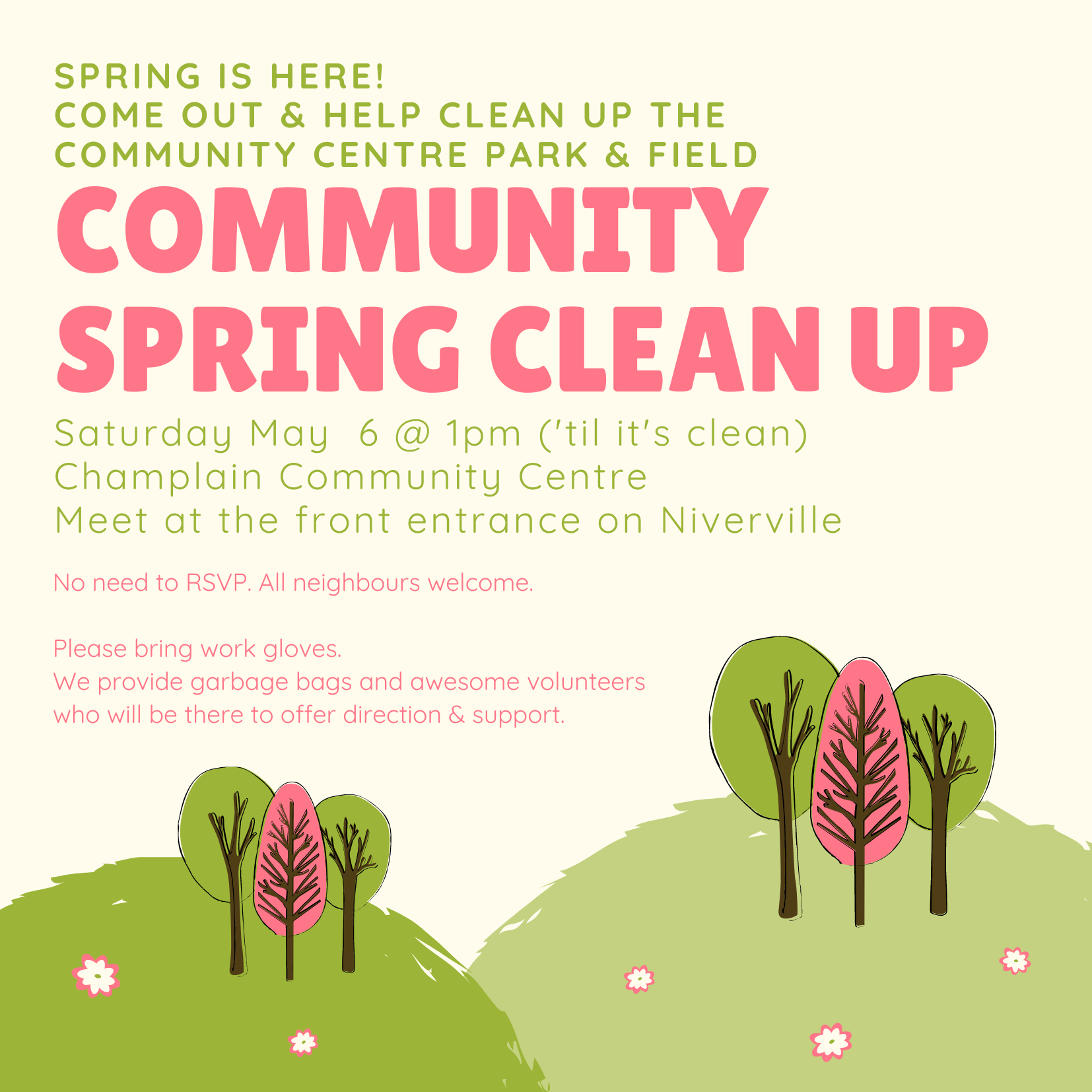 spring clean up poster for may 6 2023